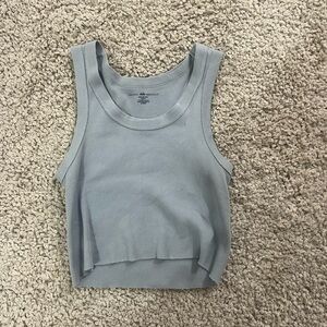 brandy melville cropped light blue conner tank